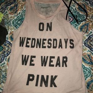 Mean Girls tank top “on Wednesday’s we wear pink”